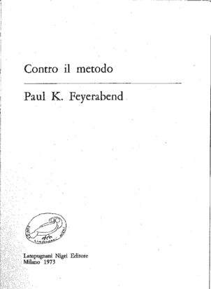 Contro il metodo. Paul Feyerabend